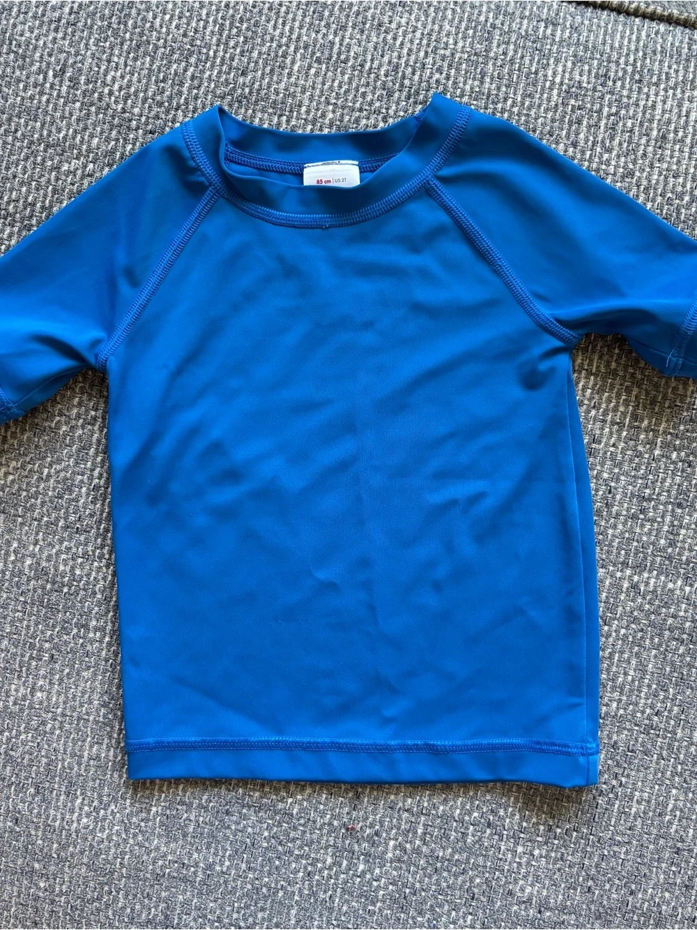 Hanna Andersson Blue Rash Guard Swim Shirt Short Sleeve 2T